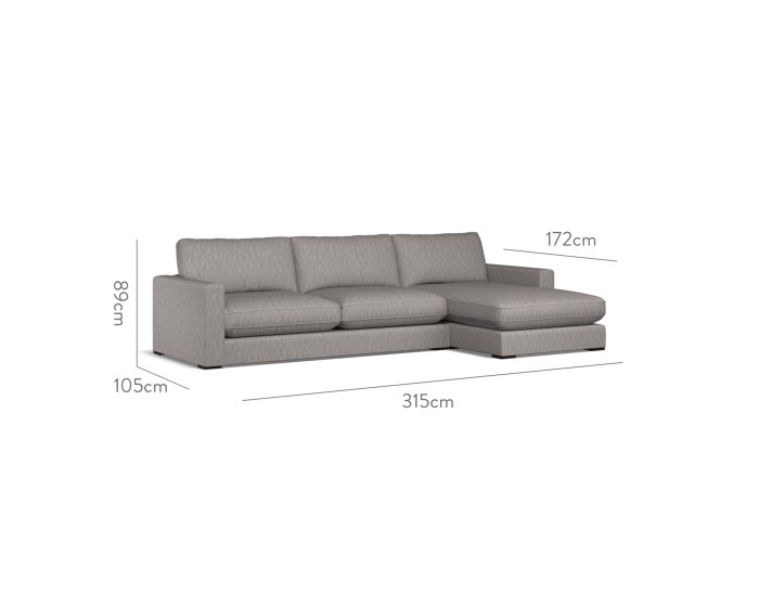 Cloud Large Chaise RHF Kalinda Taupe