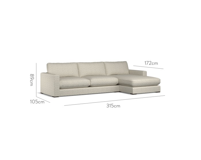 Cloud Large Chaise RHF Nia Pebble