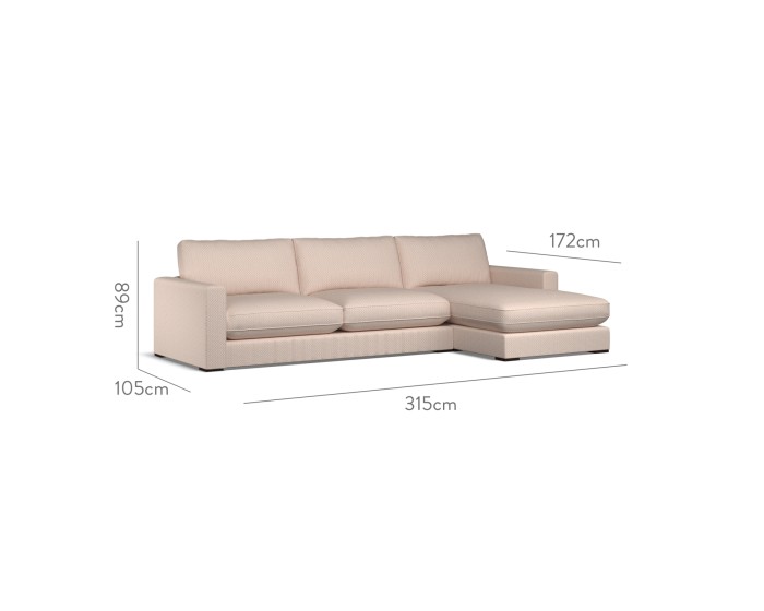 Cloud Large Chaise RHF Sabra Blush