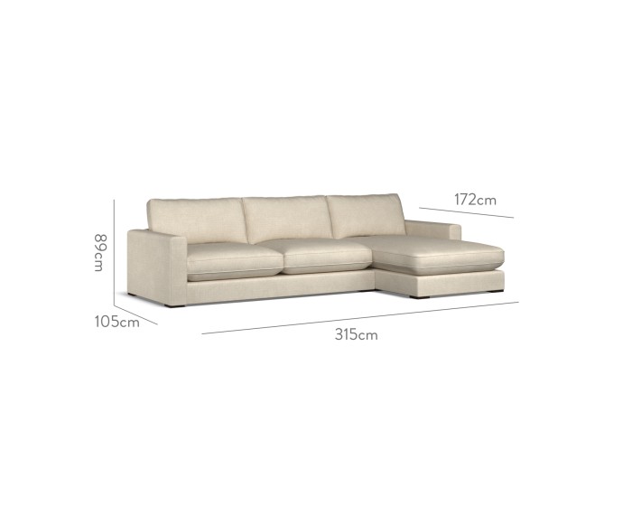 Cloud Large Chaise RHF Safara Stone