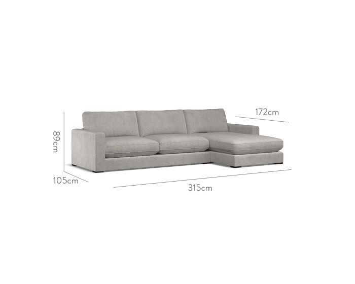 Cloud Large Chaise RHF Yana Fog