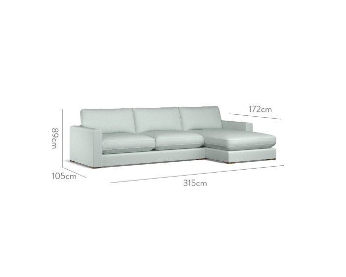 Cloud Large Chaise RHF Zuri Mineral