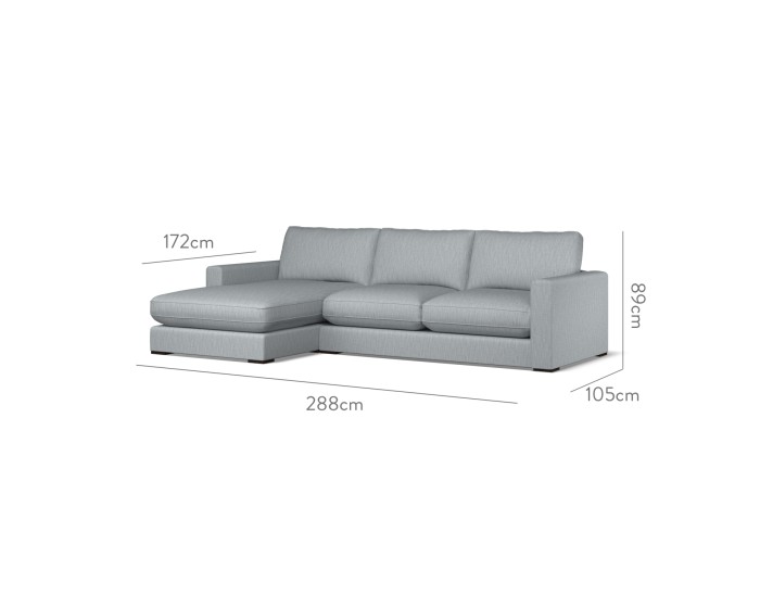 Cloud Medium Chaise LHF Kalinda Mineral