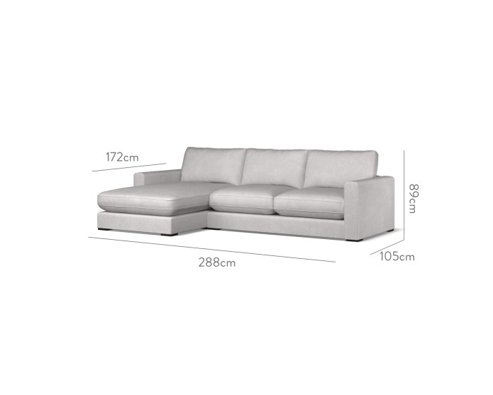 Cloud Medium Chaise LHF Safara Dove