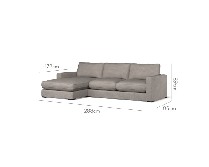 Cloud Medium Chaise LHF Safara Smoke