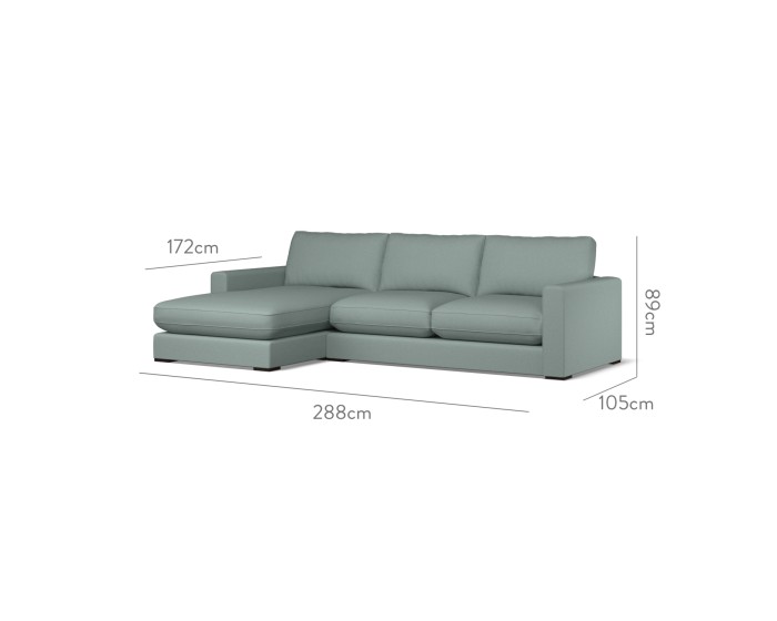 Cloud Medium Chaise LHF Shani Sea Glass