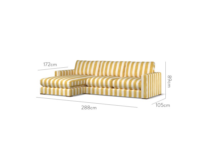 Cloud Medium Chaise LHF Tassa Grande Gold