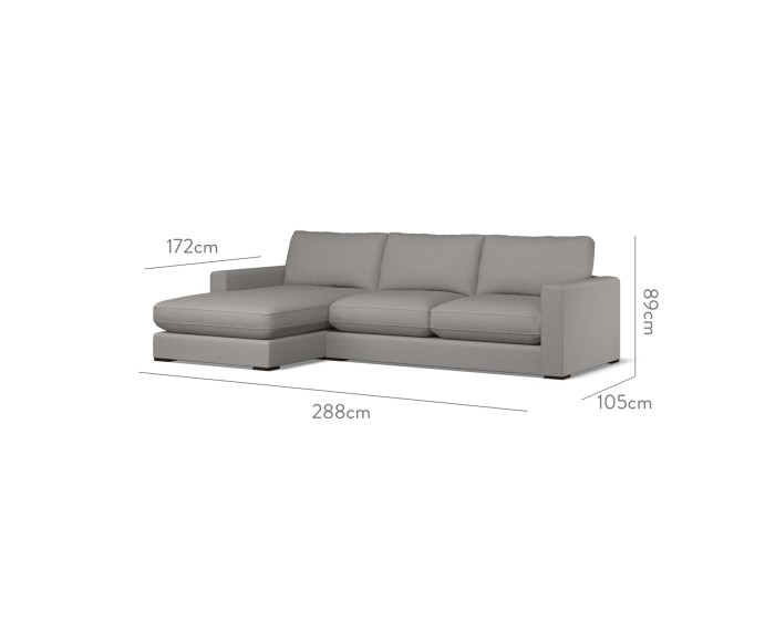 Cloud Medium Chaise LHF Viera Fog 