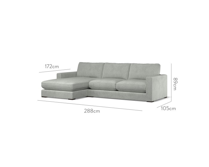 Cloud Medium Chaise LHF Yana Mineral