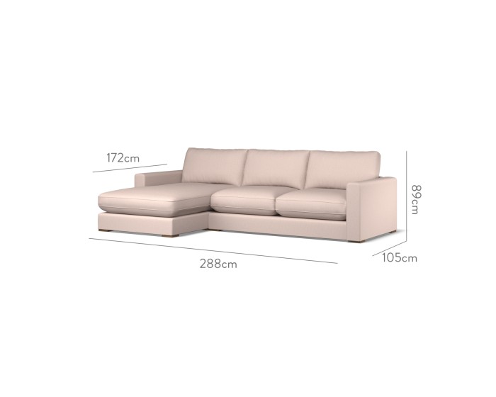 Cloud Medium Chaise LHF Zuri Shell