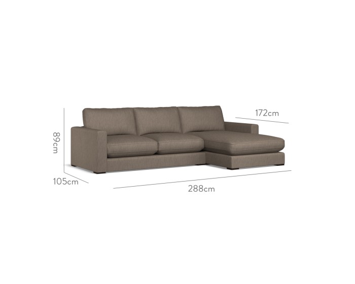 Cloud Medium Chaise RHF Amina Espresso