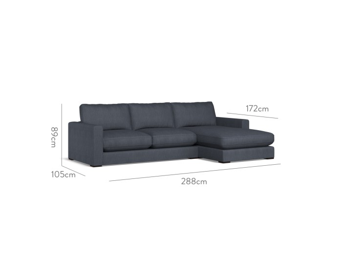 Cloud Medium Chaise RHF Amina Indigo