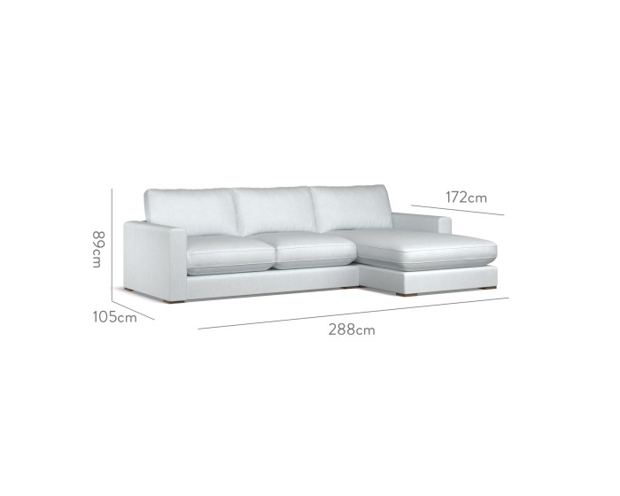 Cloud Medium Chaise RHF Amina Sky