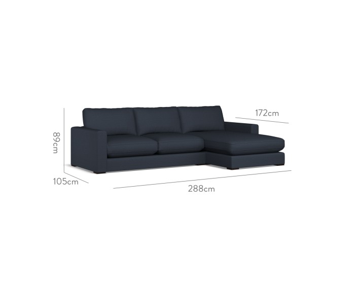 Cloud Medium Chaise RHF Bisa Indigo