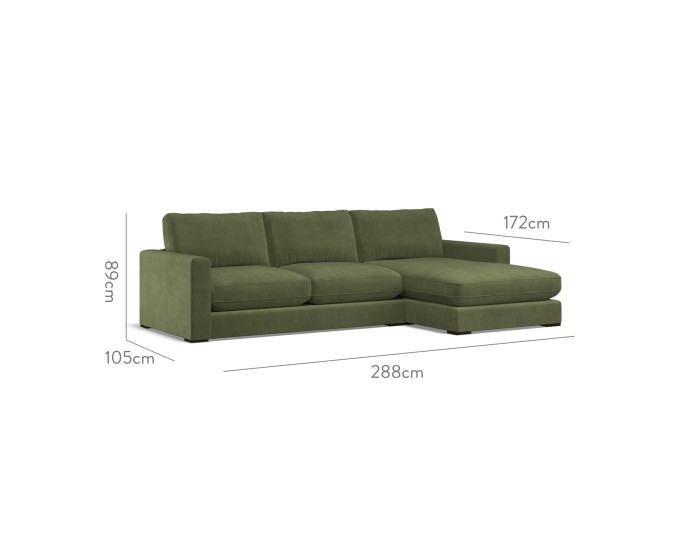 Cloud Medium Chaise RHF Cosmos Olive