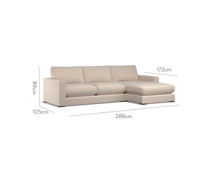 Cloud Medium Chaise RHF Cosmos Stone