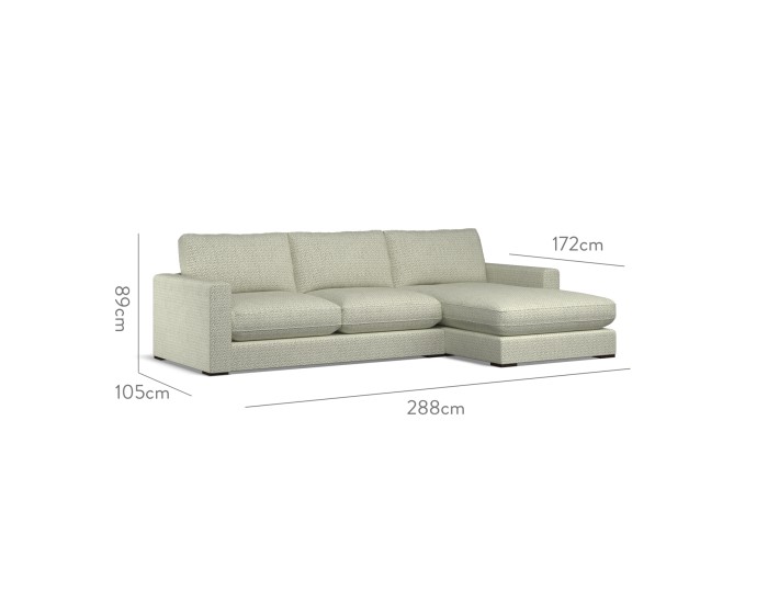 Cloud Medium Chaise RHF Desta Eggshell