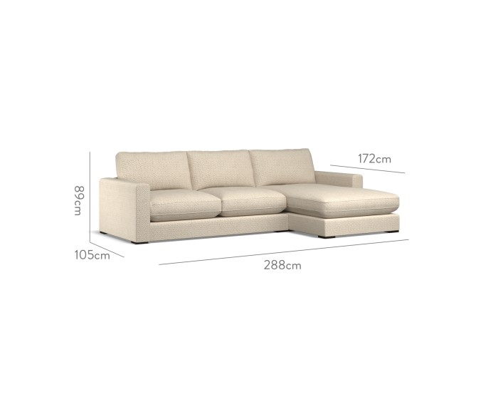 Cloud Medium Chaise RHF Desta Pebble