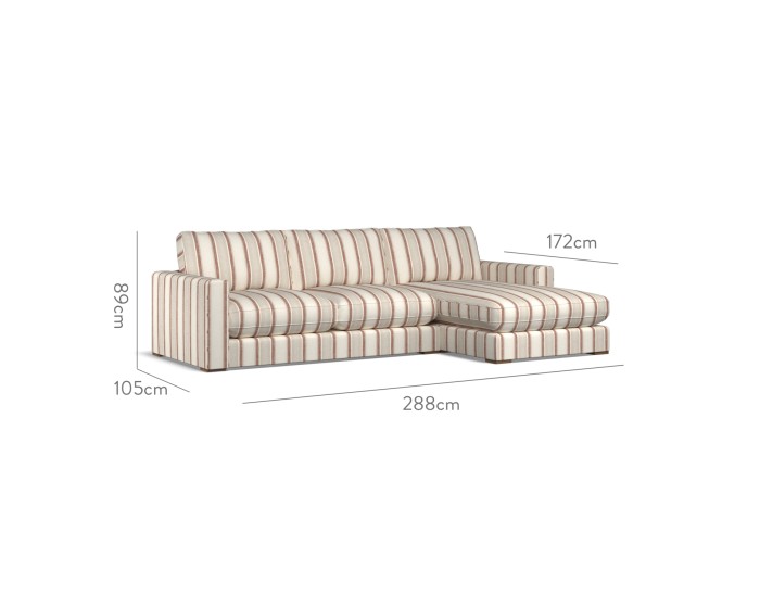 Cloud Medium Chaise RHF Edo Cinnabar