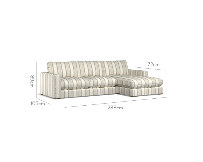 Cloud Medium Chaise RHF Edo Sage