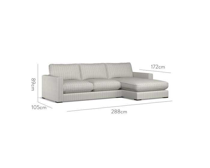 Cloud Medium Chaise RHF Fayola Smoke