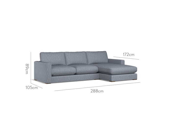 Cloud Medium Chaise RHF Kalinda Denim