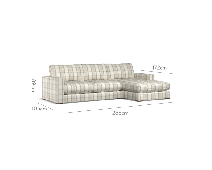 Cloud Medium Chaise RHF Oba Sage