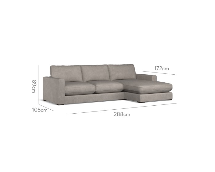 Cloud Medium Chaise RHF Safara Smoke