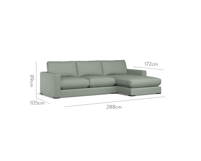 Cloud Medium Chaise RHF Shani Celadon