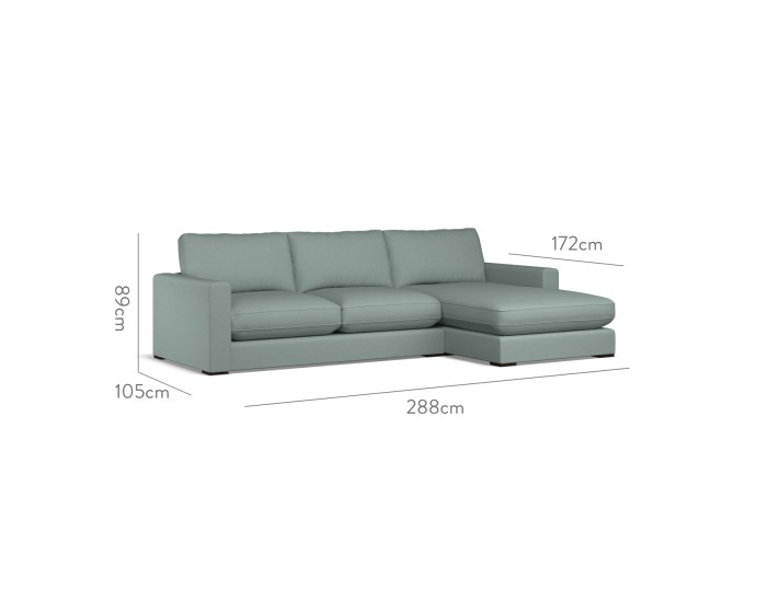 Cloud Medium Chaise RHF Shani Sea Glass