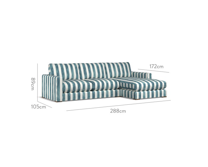 Cloud Medium Chaise RHF Tassa Grande Ocean