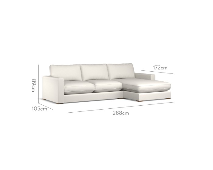 Cloud Medium Chaise RHF Zuri Parchment