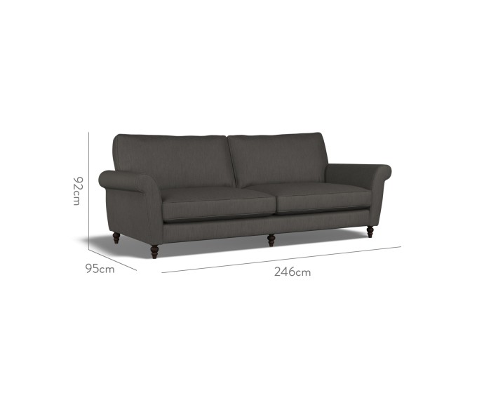 Ellery Extra Large Sofa Amina Charcoal