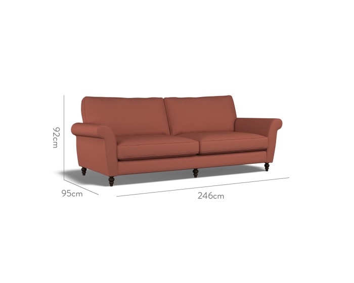 Ellery Extra Large Sofa Shani Cinnabar