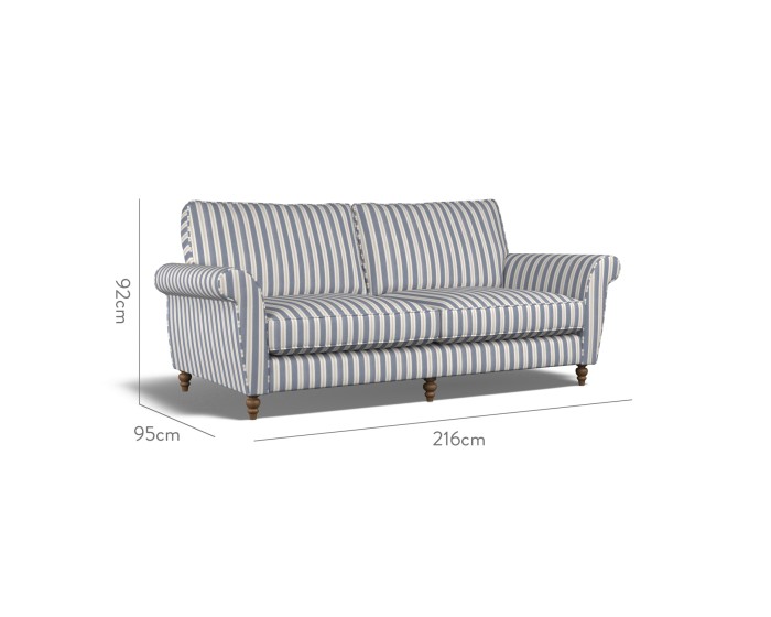 Ellery Large Sofa Fayola Indigo