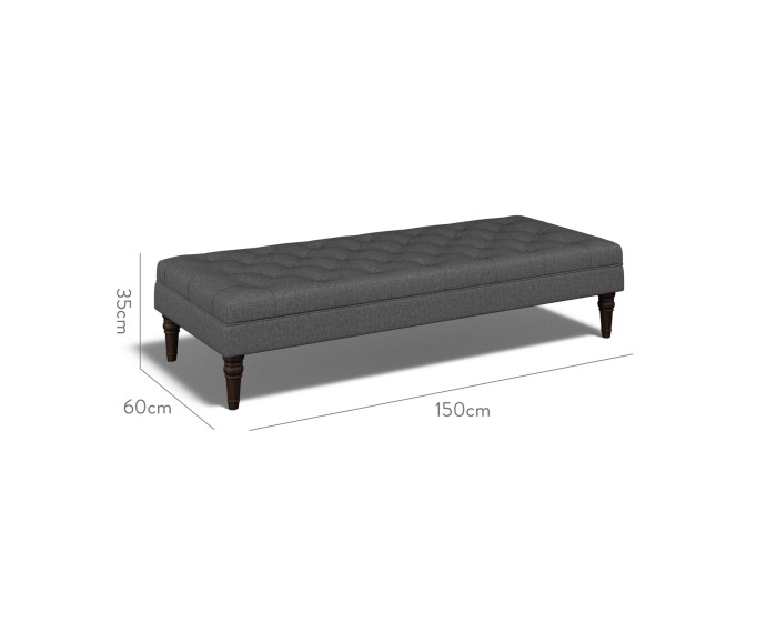 Monterey Extra Large Footstool Bisa Charcoal