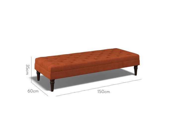 Monterey Extra Large Footstool Cosmos Cinnabar