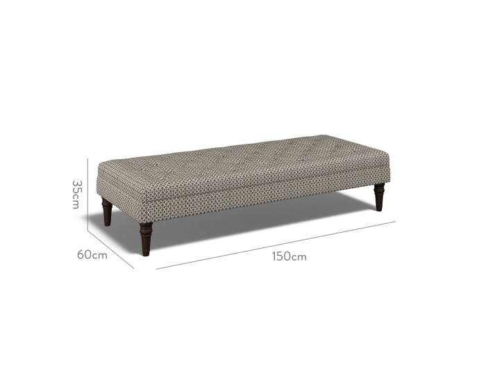 Monterey Extra Large Footstool Sabra Charcoal