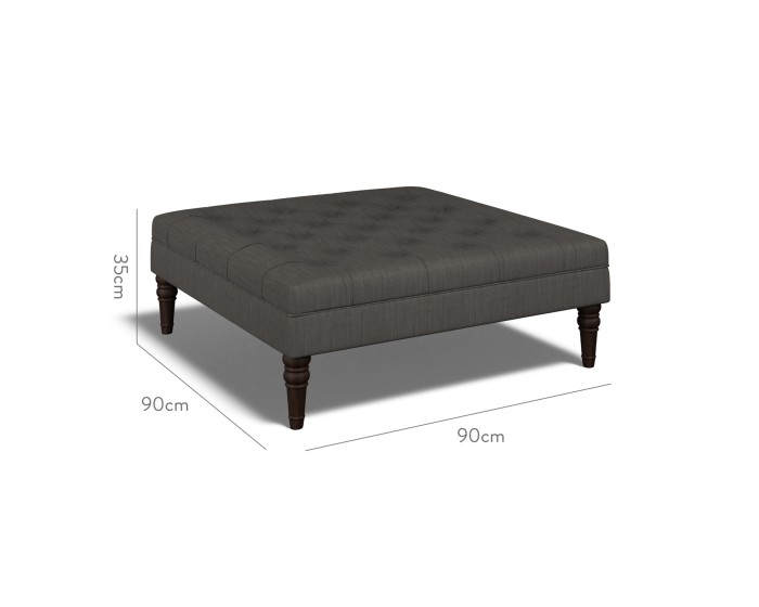 Monterey Large Footstool Amina Charcoal