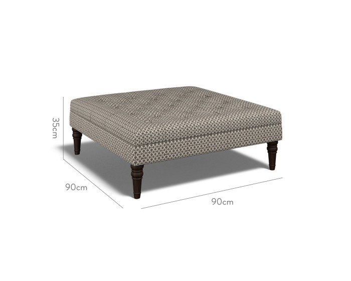 Monterey Large Footstool Sabra Charcoal