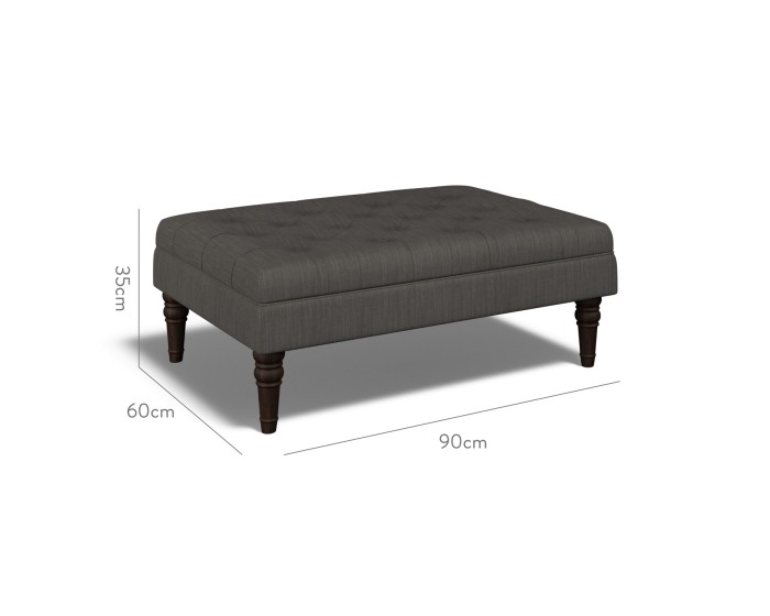 Monterey Medium Footstool Amina Charcoal