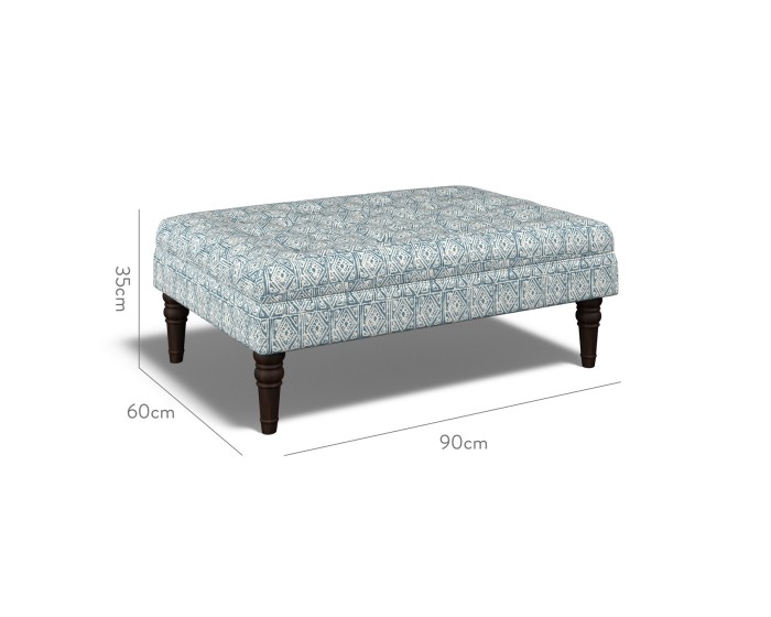 Monterey Medium Footstool Ellora Marine