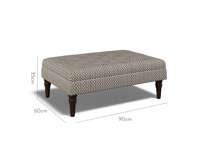 Monterey Medium Footstool Sabra Charcoal