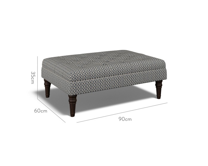 Monterey Medium Footstool Sabra Indigo