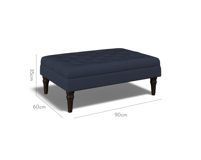 Monterey Medium Footstool Zuri Ink