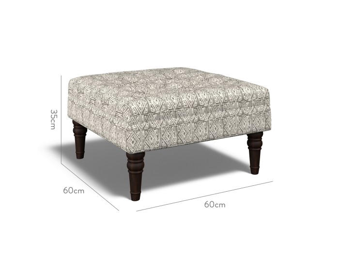 Monterey Small Footstool Ellora Graphite