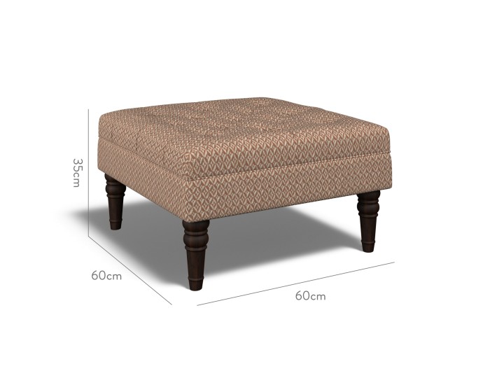 Monterey Small Footstool Jina Cinnabar