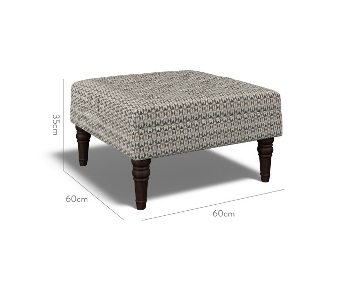 Monterey Small Footstool Nala Charcoal