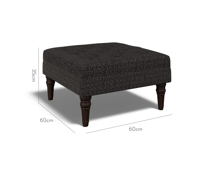 Monterey Small Footstool Safara Charcoal