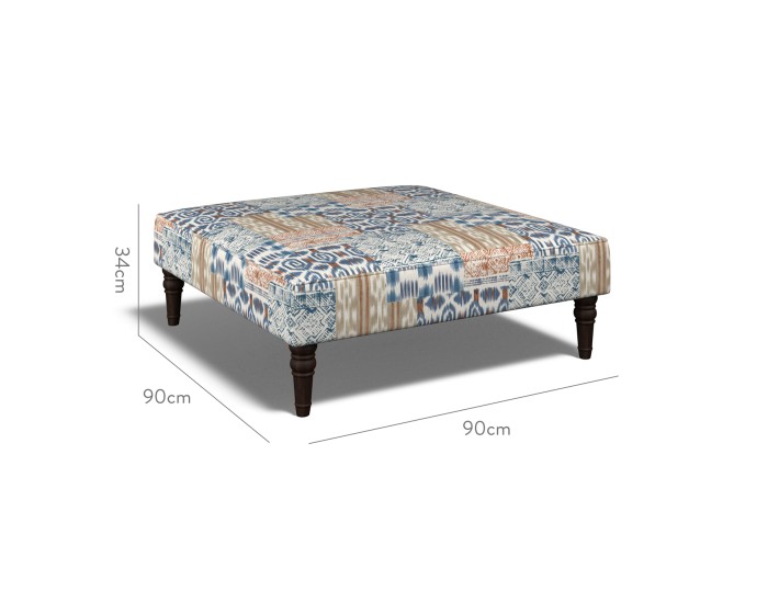 Savannah Large Stool Kantha Indigo